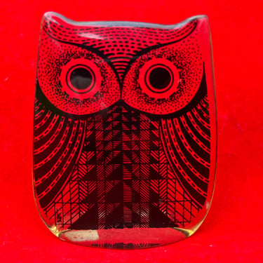 vintage Abraham Palatnik owl mid-century acrylic Brazil sculpture 
