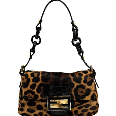 Fendi Cheetah Mama Mini Baguette Bag