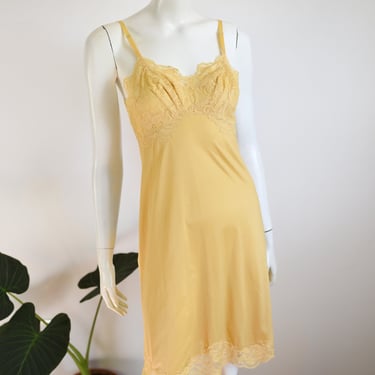 50s Vanity Fair Golden Yellow Slip - XS 