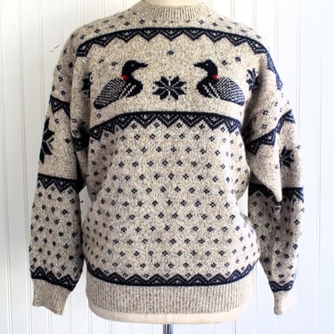 Just Duckie - Cottagecore - Blue Duck - Cotton/ Wool - Sweater - by Northern Reflections - Marked size M 