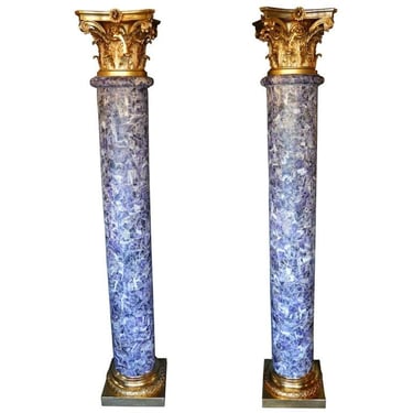 Pair of Amethyst Empire Style Columns