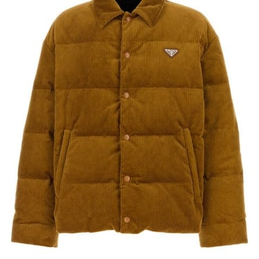 Prada Man Ochre Corduroy Down Jacket