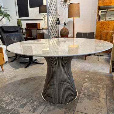 Knoll Platner Dining Table with Carrara Marble Top