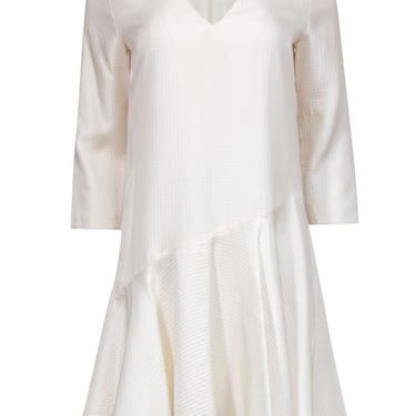 Club Monaco - Off-White Quilted Asymmetrical Midi Dress Sz 4