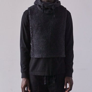 Engineered Garments Wool Hooded Interliner, Charcoal Shaggy Knit