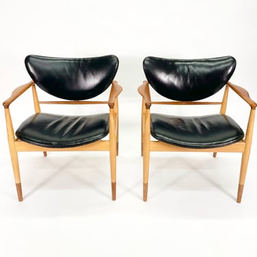 Finn Juhl Model 48 Chairs by Baker, in Walnut (2 available)
