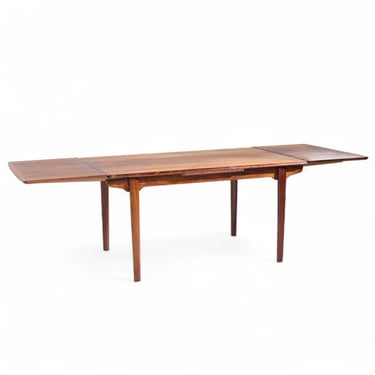 Gunni Omann for Omann Jun Mid Century Danish Rosewood Hidden Leaf Expanding Dining Table - mcm 
