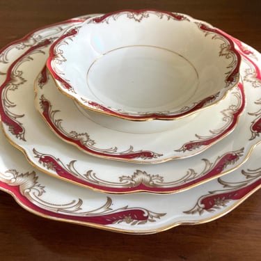 Schlaggenwald China Dish Set Made in Czechoslovakia Service for Twelve 
