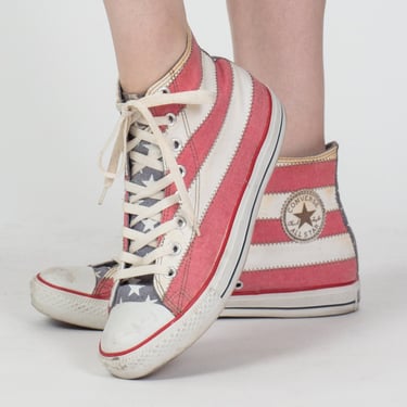 Vintage Converse All Star American Flag Sneakers - Men's 9.5 US, Women's 11.5 US, 9 UK 