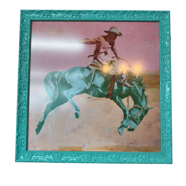 Pink and Blue Cowboy