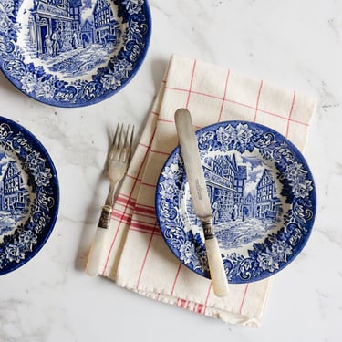 dickens series English ironstone plates, set of 3