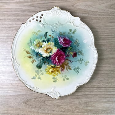 Royal Bonn floral cabinet plate - Franz Anton Mehlem factory era - turn of the century 