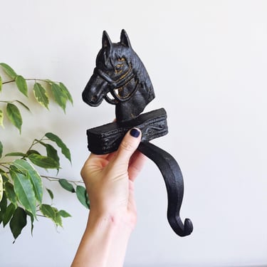 Vintage Horse Cast Iron Shelf Hook 