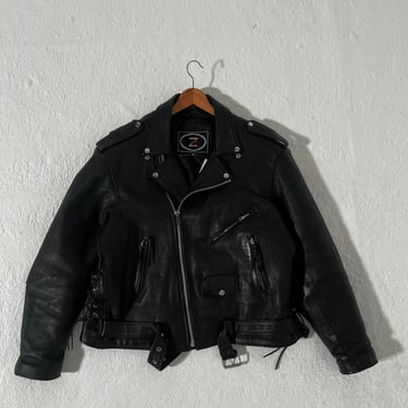 Vintage Leather Biker Jacket Sz. XL