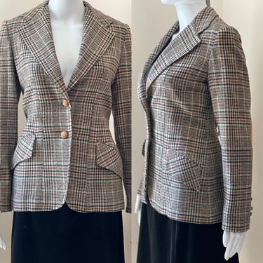 1970’s Wool Blazer with Suede Patches Medium 