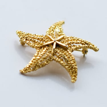 Vintage Starfish Brooch Pin by BSK 