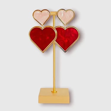 Sample Sale Pink &amp; Red Heart Dangles