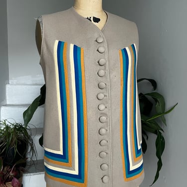 1940s Handmade Felted Wool Vest Vintage 