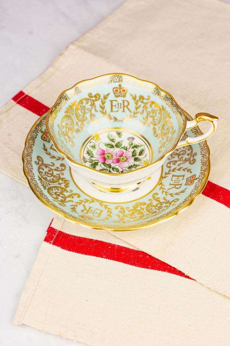 Vintage Coronation 1953 Paragon China Cup and Saucer Posh Chicago