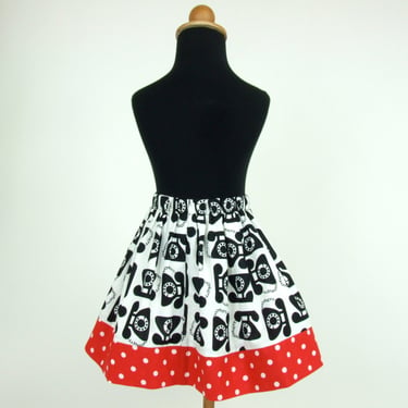 Vintage Telephones Girl's Skirt 