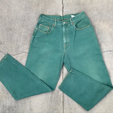 Vintage Men's 1990s Lucky Brand Green Jeans Size 32 