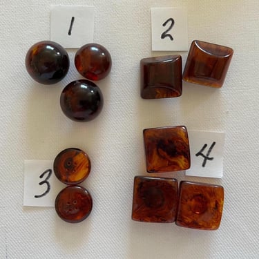 Buttons Bakelite root beer varied sets 