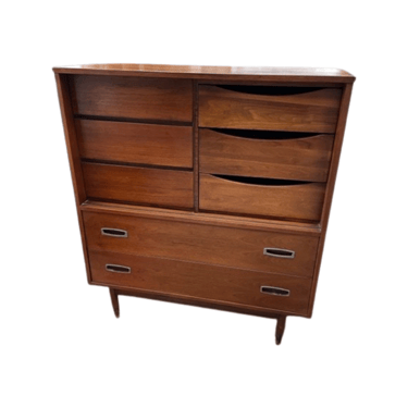 1960s Mid-Century Modern Tall Boy Chest of Drawers by Mainline by Hooker