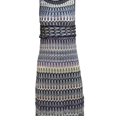 Missoni - Black Multi Geometric Print Knit Mini Dress Sz 0