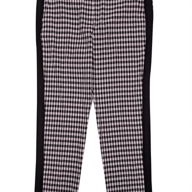 Veronica Beard - Black & White Gingham Crepe Pants Sz 8