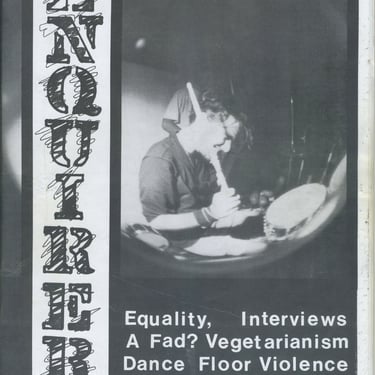 Vintage Enquirer Fanzine "Issue #3" Vic DiCara Krishna Hardcore Fanzine + Nrsimha's Mail Order Form & Letter From The Edit