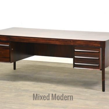 Refinished Large Rosewood Desk by Haug Snekkeri for Bruksbo 