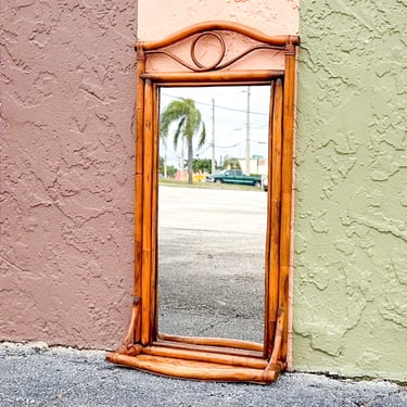 Rattan Mirror with Shelf