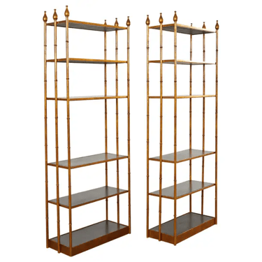 Acrylic Glass and Brass Etagere, 1970s for sale at Pamono