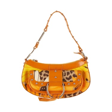 Dolce &amp; Gabbana Orange Cheetah Print Shoulder Bag