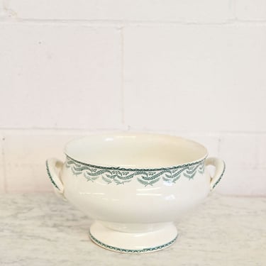 1930s french transferware serving bowl