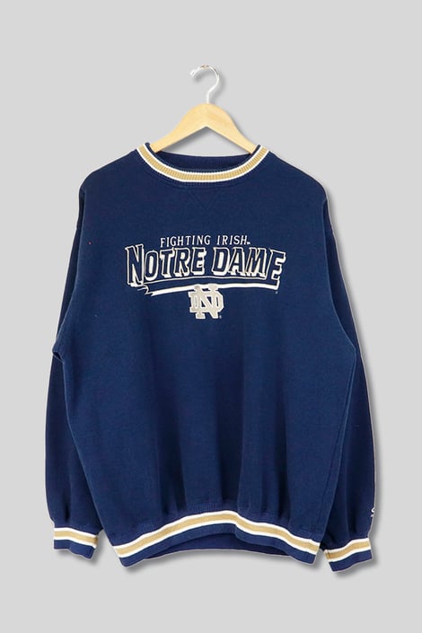 Vintage Fighting Irish Notre Dame Terry Crewneck Sweatshirt Sz XL