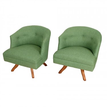 Pair of Swivel, Rocking Lounge Chairs