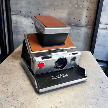 Vintage Polaroid SX-70 Land Camera with Leather Body Tan 