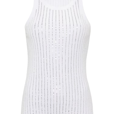 The Attico Women Strass Embellished Cotton Top