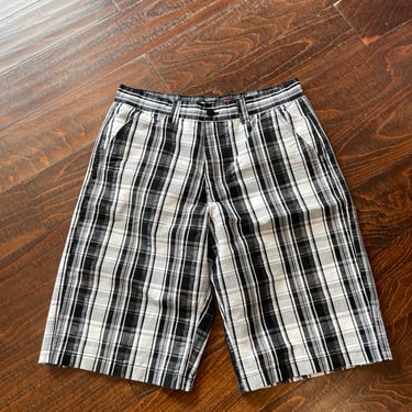 Og Southpole Plaid Black jorts size 34