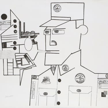 The General by Saul Steinberg from the Peace portfolio 1970 