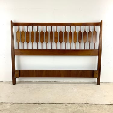 Mid-Century Spoke Back Full Size Headboard attr. Kipp Stewart 