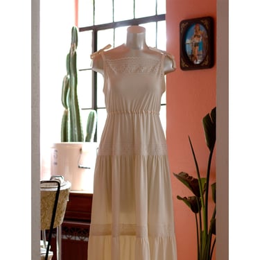 Vintage Prairie Dress - 1970s - Act I New York - Boho - Gunne Sax Style - Summer Sun Dress, Maxi 