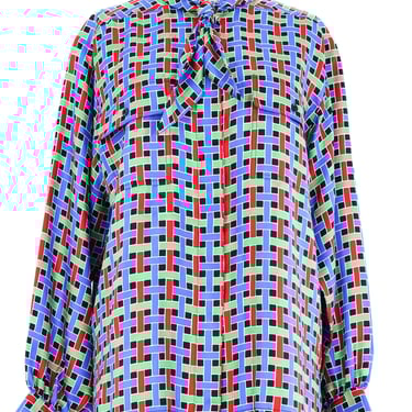 Yves Saint Laurent Basketweave Silk Blouse