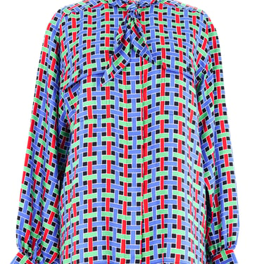 Yves Saint Laurent Basketweave Silk Blouse