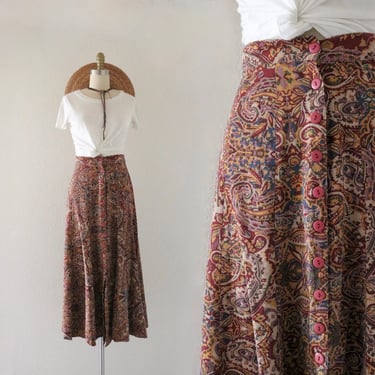 flowy rouge button skirt - 30 