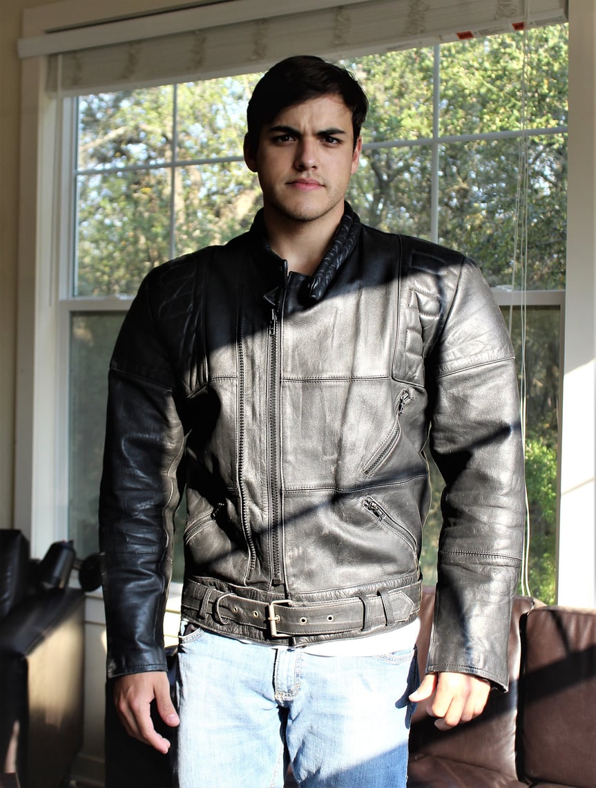 80s Leather Jacket, Black Motorcycle Jacket, 80s Biker