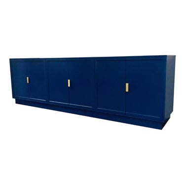 Century Furniture Modern Royal Blue Six Door Low Credenza