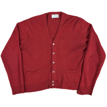 Vintage Montgomery Ward "Red Acrylic" Cardigan Sweater