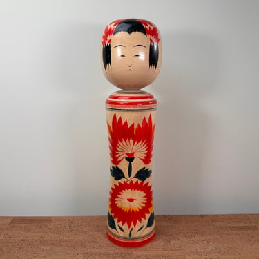 Giant 17" Vintage Traditional Kokeshi Doll | Togatta Naruko | Japan 